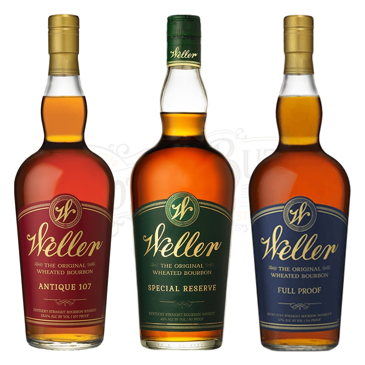 George T. Stagg Bourbon, W.L. Weller Full Proof Bourbon and 2