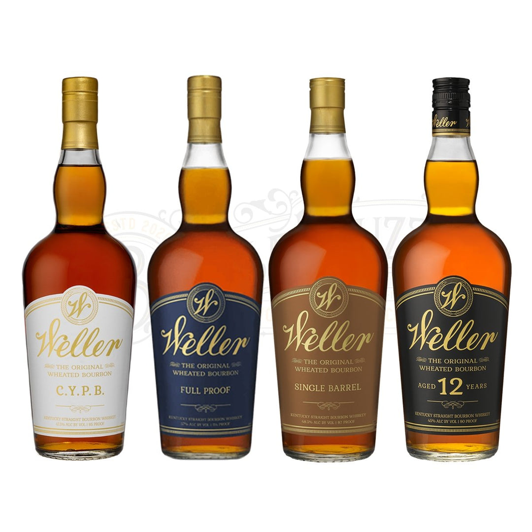 W.L. Weller C.Y.P.B. Bourbon, Full Proof, Single Barrel & 12 Year Bundle - BottleBuzz