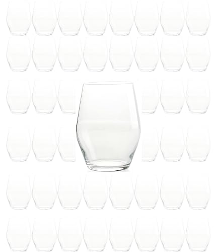 Sante Stemless Crystal Wine Glasses - Set of 6 - 15oz