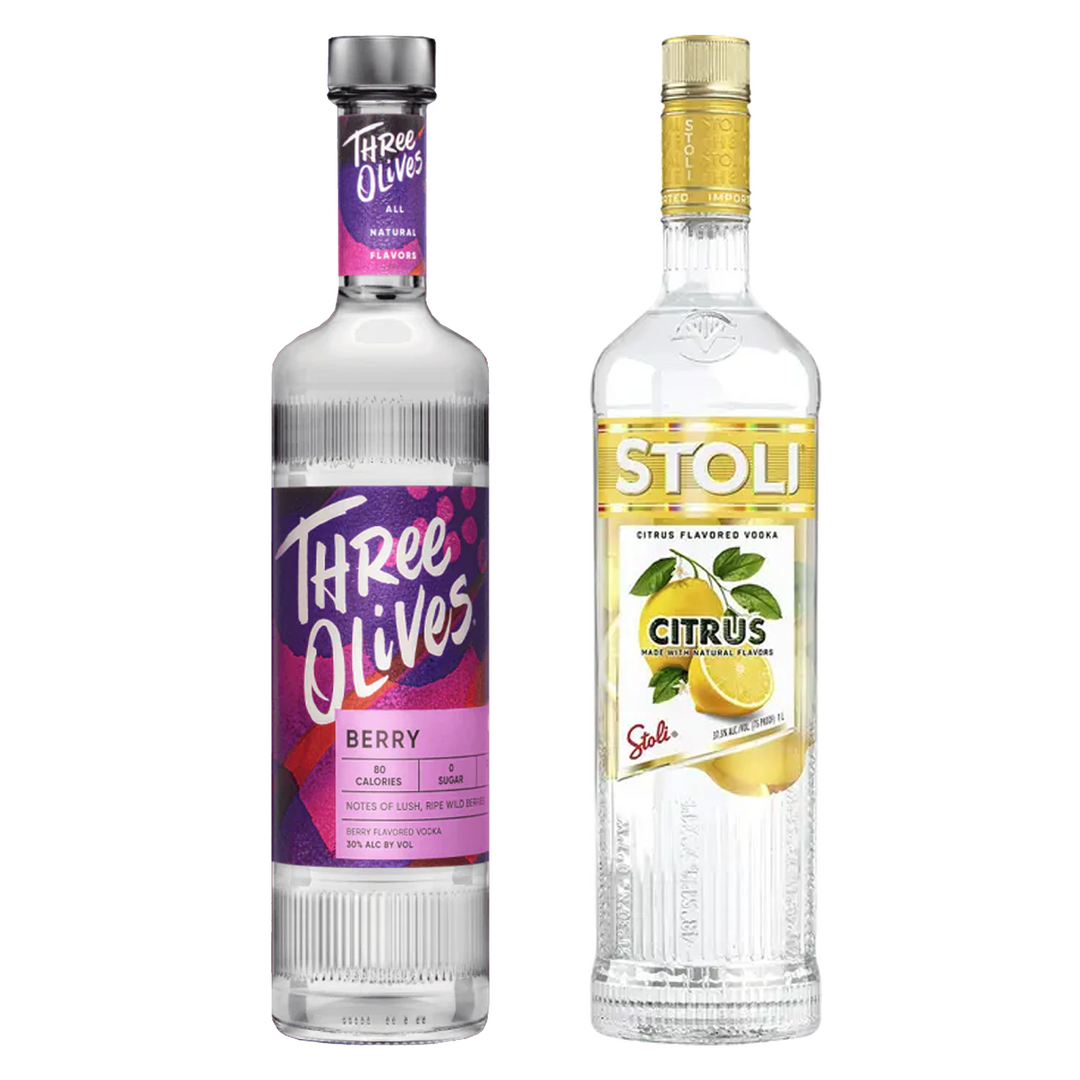 Three Olives Berry Vodka & Stoli Citrus Vodka Bundle