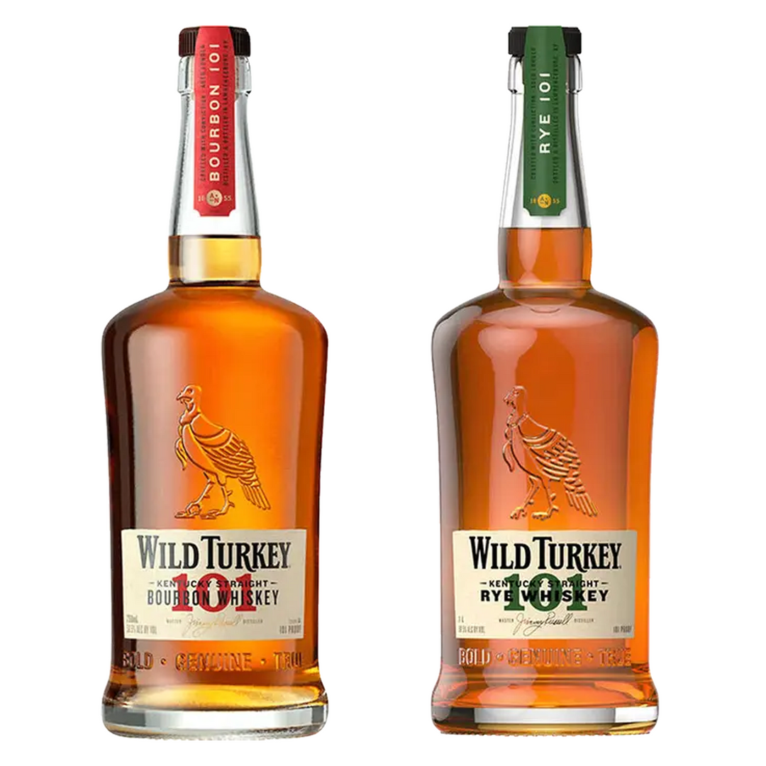 Wild Turkey Straight Bourbon & Wild Turkey Straight Rye Whiskey Bundle