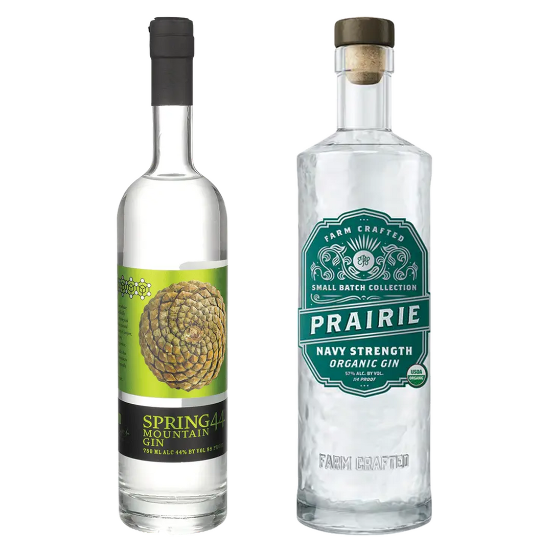 Spring 44 Mountain Gin & Prairie Navy Strength Gin Small Batch Collection Bundle