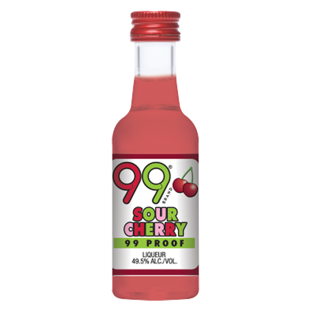 99 Brand Sour Cherry Fruit Liqueur 50 ml 12 Pack