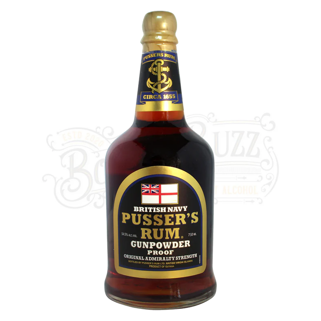 Pusser's Navy Rum Gunpowder Proof Original Admiralty Strength 109