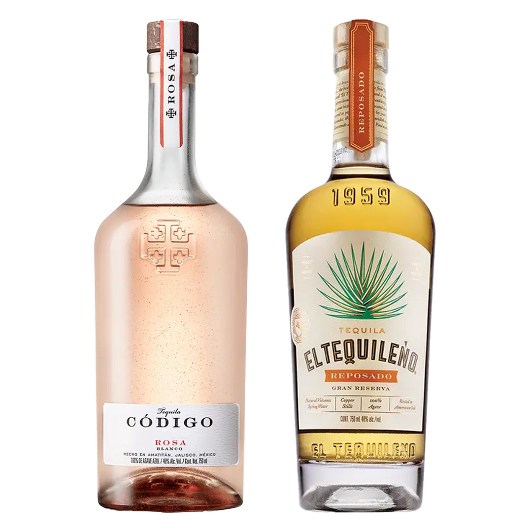 Codigo 1530 Tequila Blanco Rosa & El Tequileno Tequila Reposado Bundle