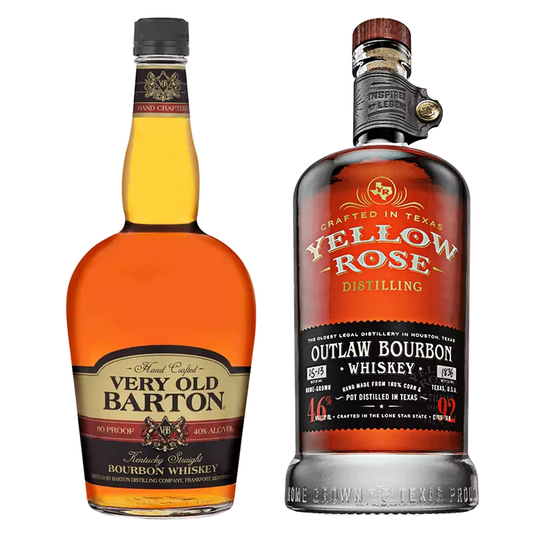 Very Old Barton Straight Bourbon & Yellow Rose Distilling Bourbon Outlaw Bundle