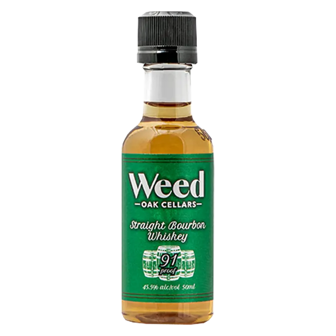 Weed Oak Cellars Straight Bourbon Whiskey 50 ml 10 Pack