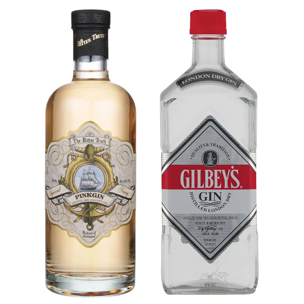 The Bitter Truth Pink Gin Spiced Navy & Gilbey's London Dry Gin