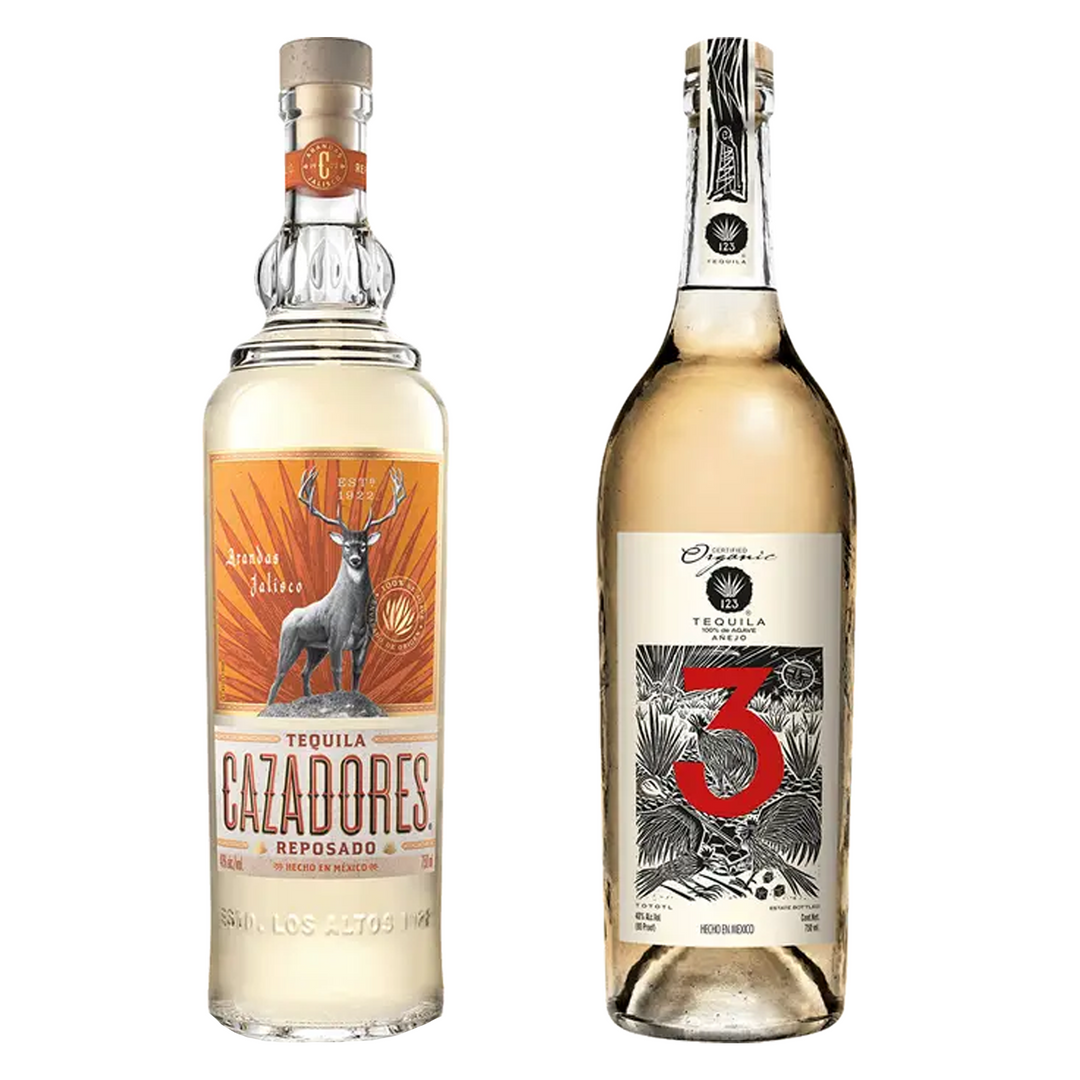 Cazadores Tequila Reposado & 123 Tequila Anejo Bundle