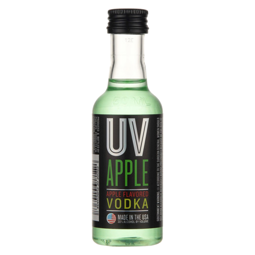 Uv Apple Flavored Vodka 50 ml 10 Pack