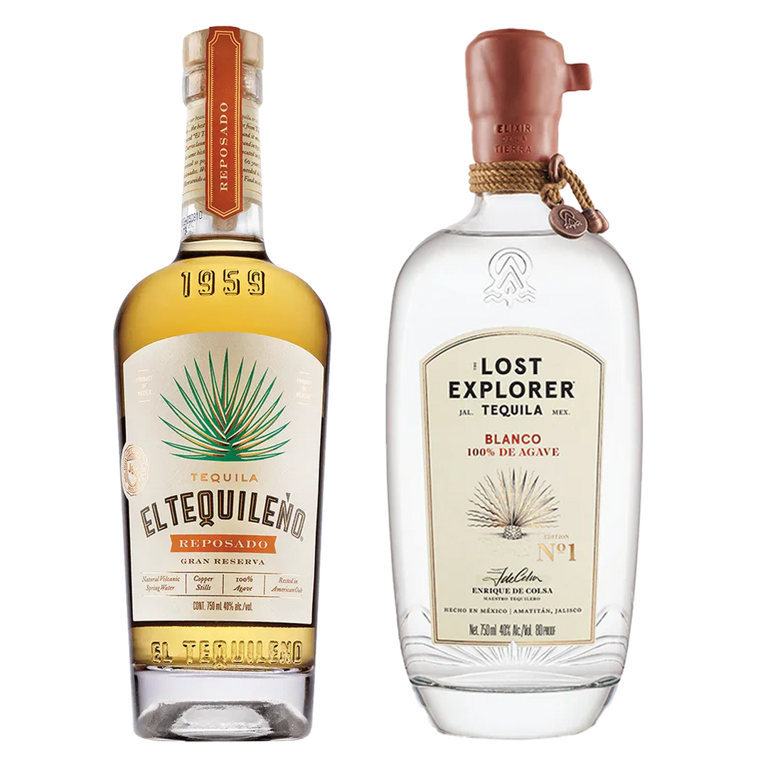 El Tequileno Tequila Reposado Gran Reserva & The Lost Explorer Tequila Blanco No 1 Bundle
