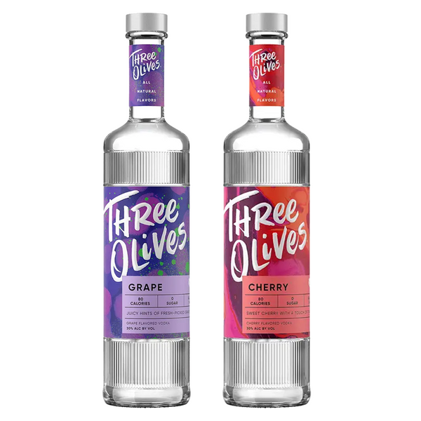 Three Olives Grape Vodka & Three Olives Cherry Vodka Bundle