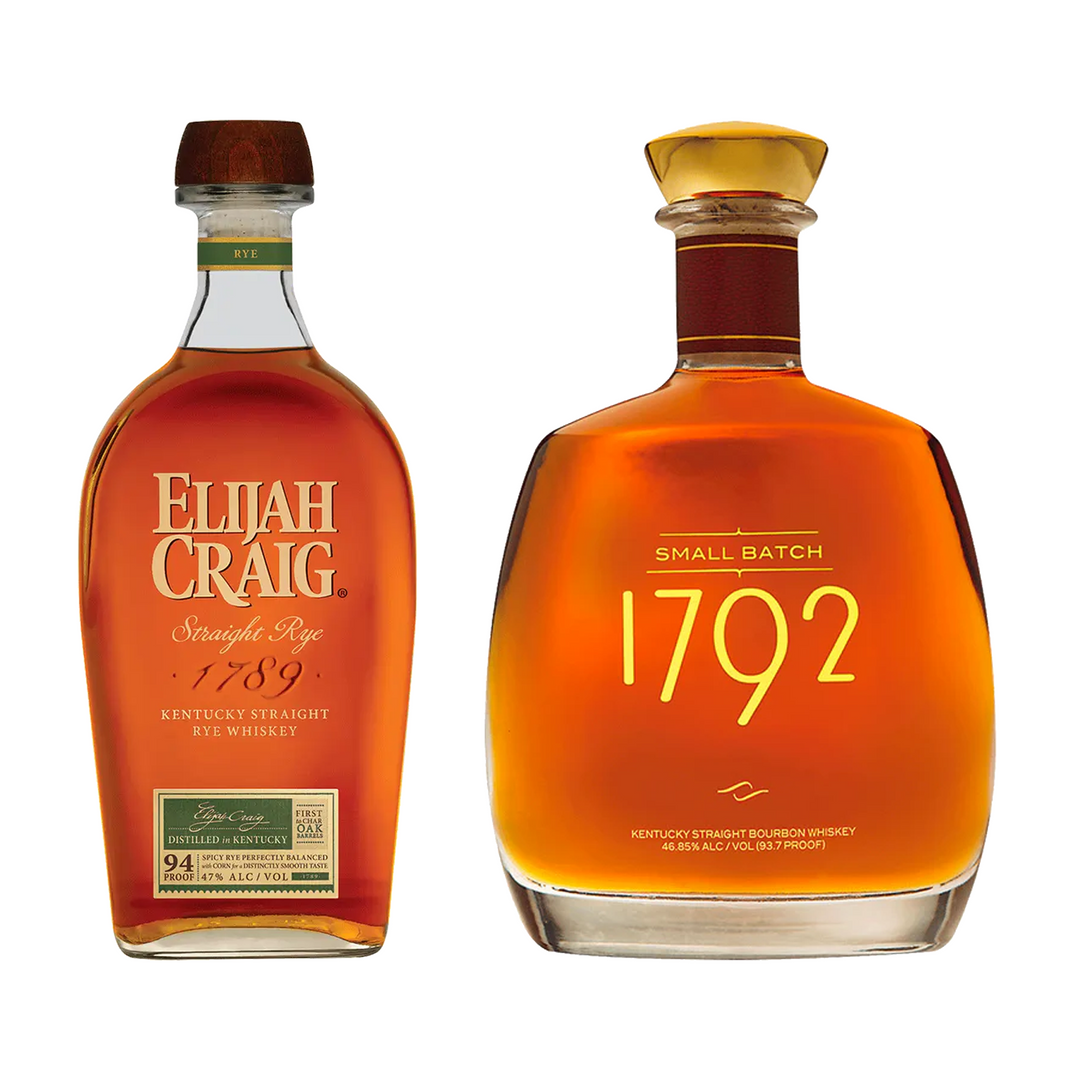 1792 Straight Bourbon Small Batch & Elijah Craig Straight Rye Whiskey Bundle