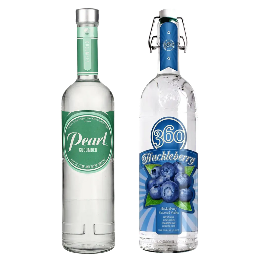 Pearl Cucumber Vodka & 360 Vodka Huckleberry Bundle