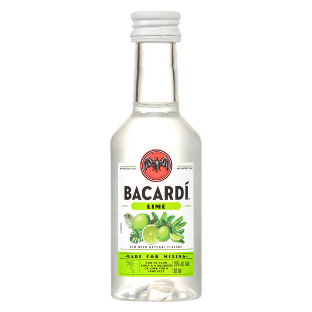 Bacardi Lime Flavored Rum 50 ml 10 Pack