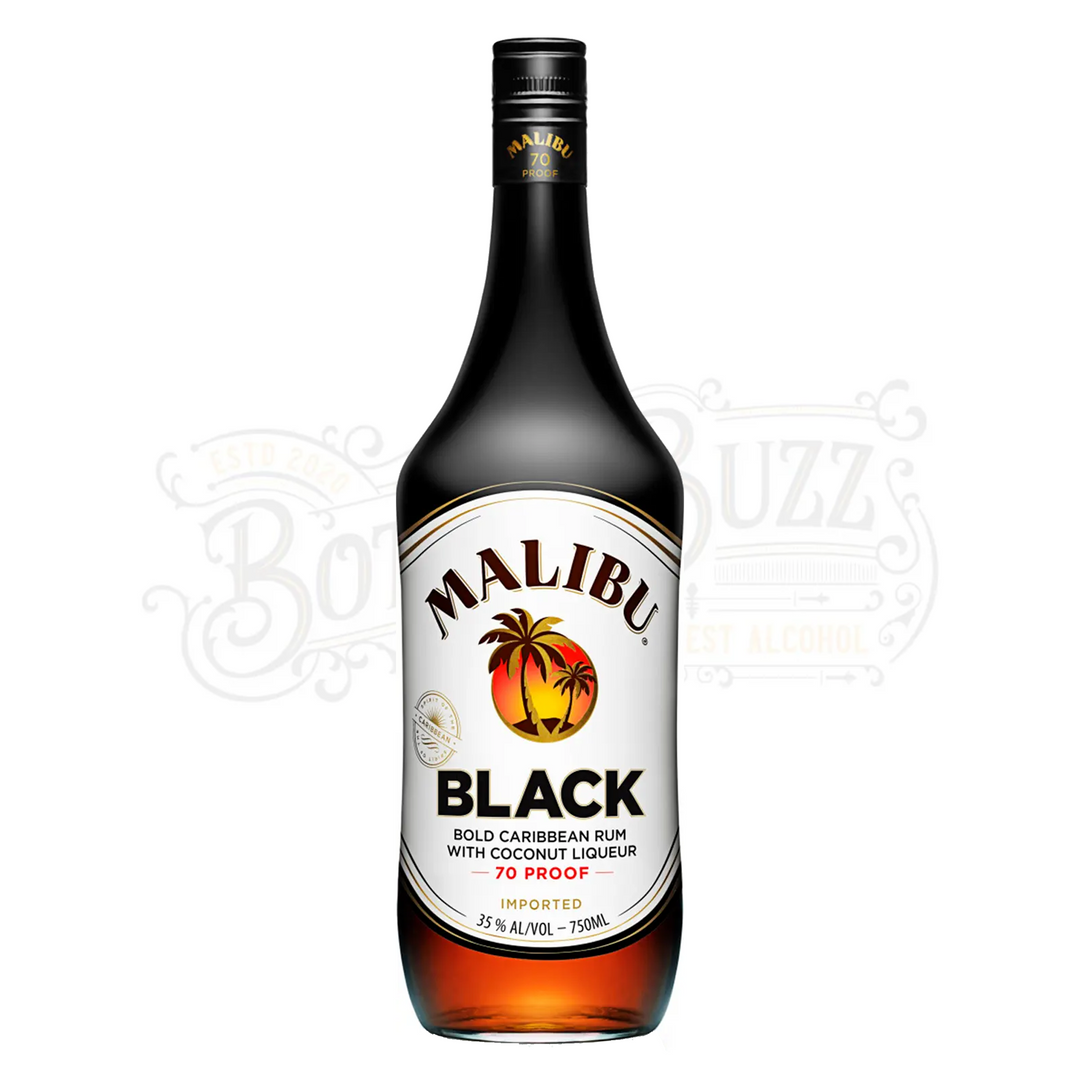 Malibu Coconut Flavored Rum Black 1.75 L