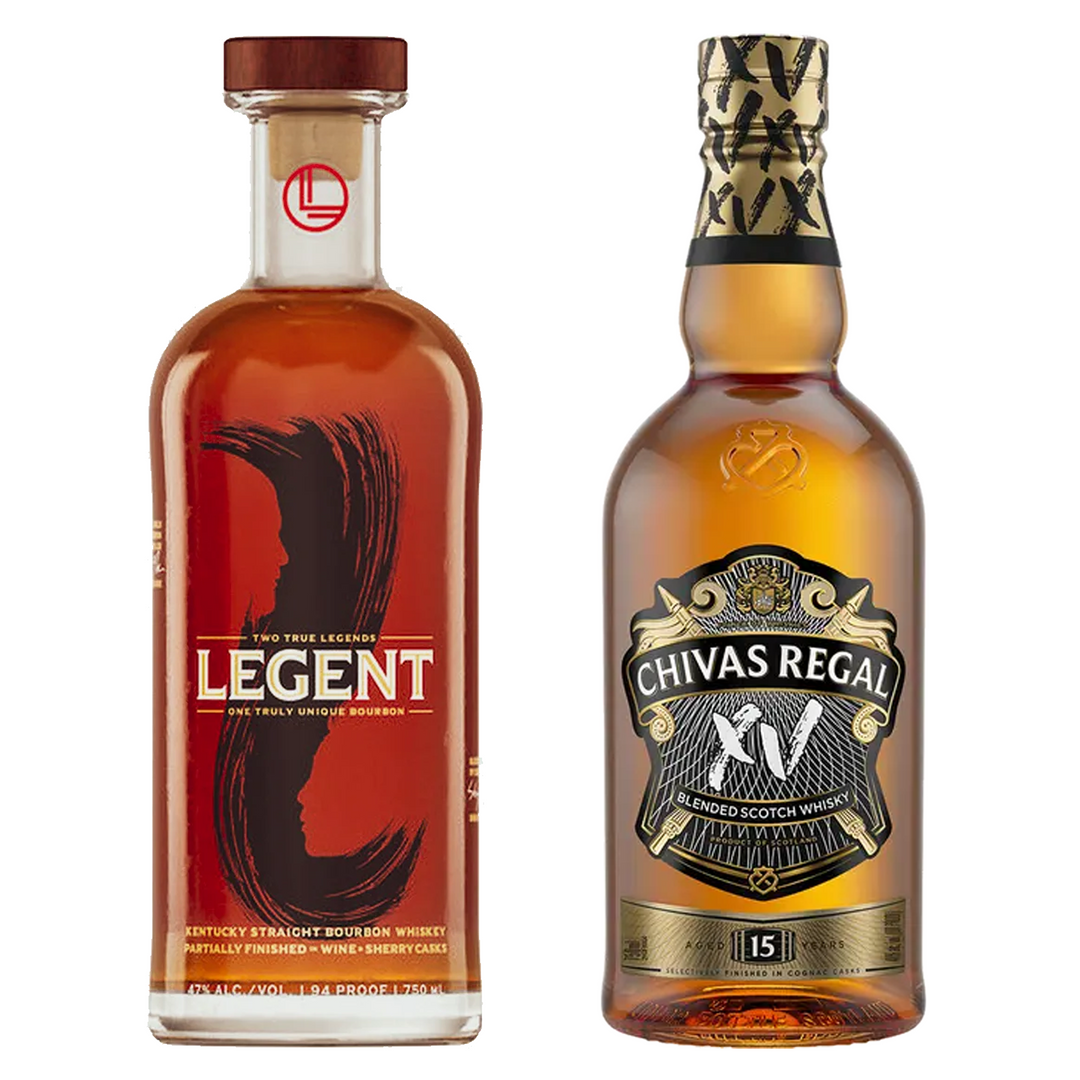 Legent Straight Bourbon Partially Finished In Wine & Sherry Casks & Chivas Regal Blended Scotch Xv 15 Yr Bundle