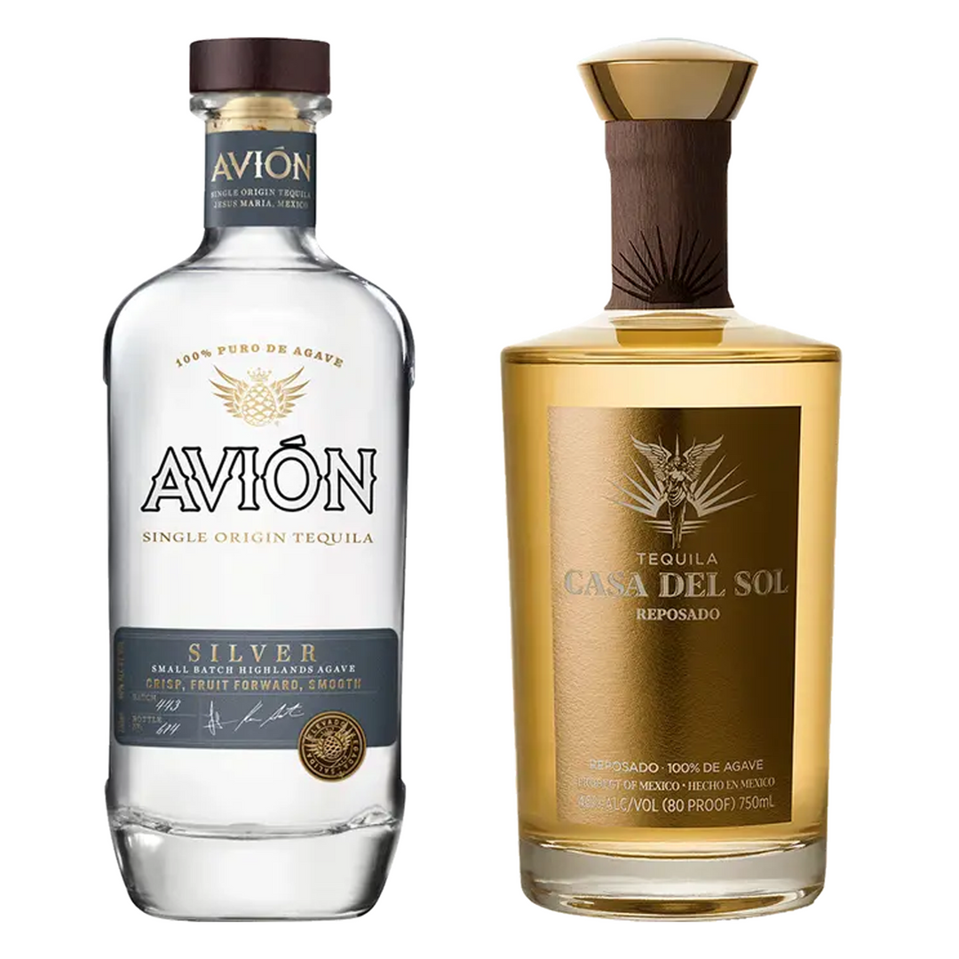 Avion Tequila Silver & Casa Del Sol Tequila Reposado Bundle
