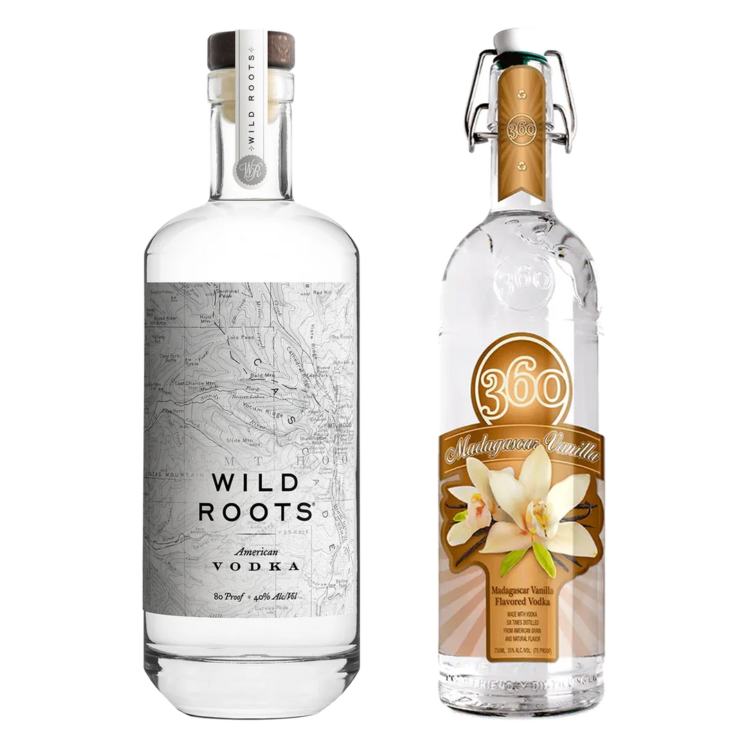 Wild Roots Vodka & 360 Vodka Madagascar Vanilla Bundle