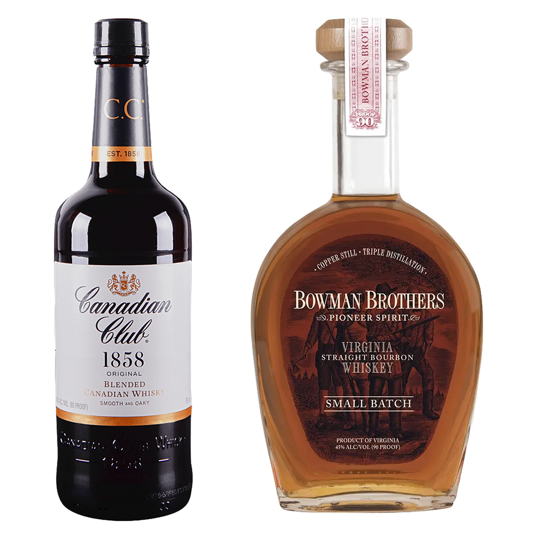 Canadian Club Canadian Whisky & Bowman Brothers Straight Bourbon Small Batch Bundle