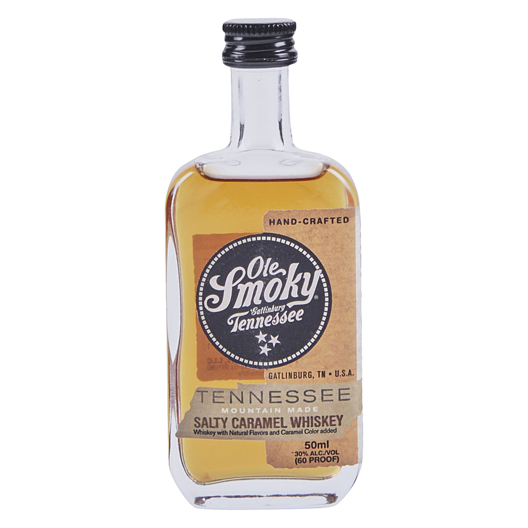 Ole Smoky Salty Caramel Flavored Whiskey Mountain Made 50 ml 12 Pack