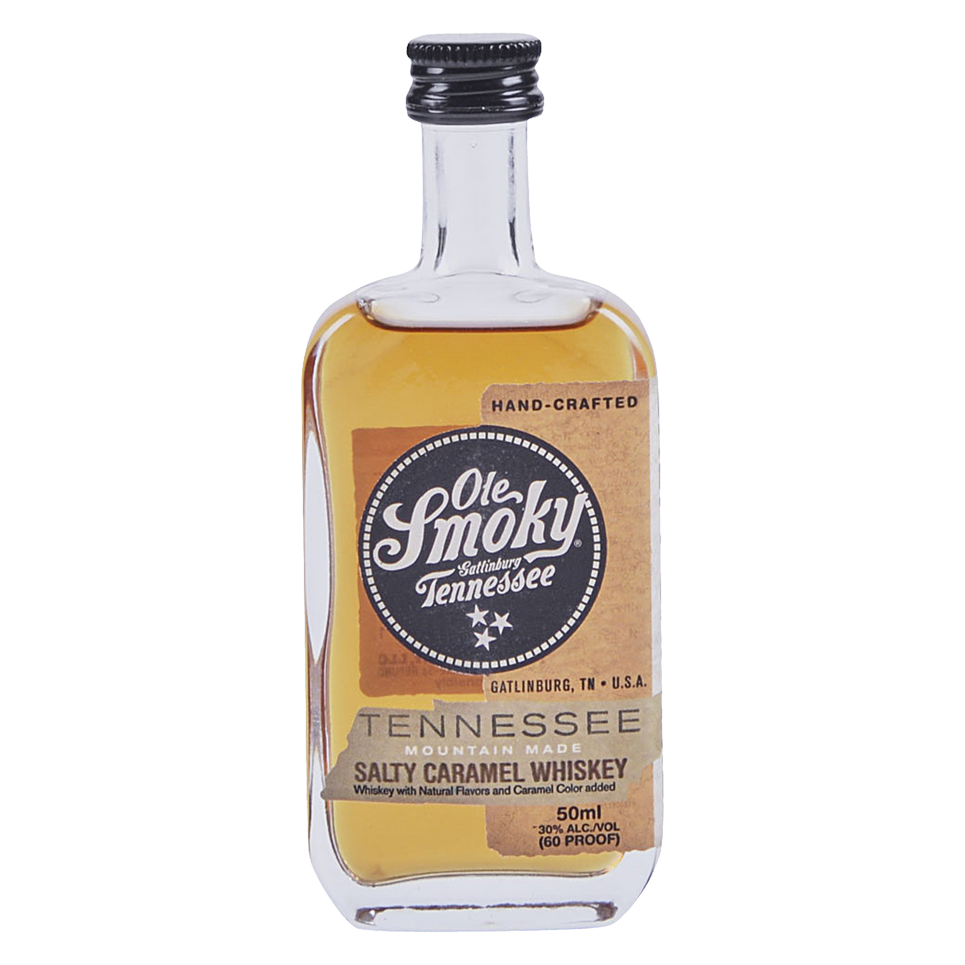 Ole Smoky Salty Caramel Flavored Whiskey Mountain Made 50ml 12