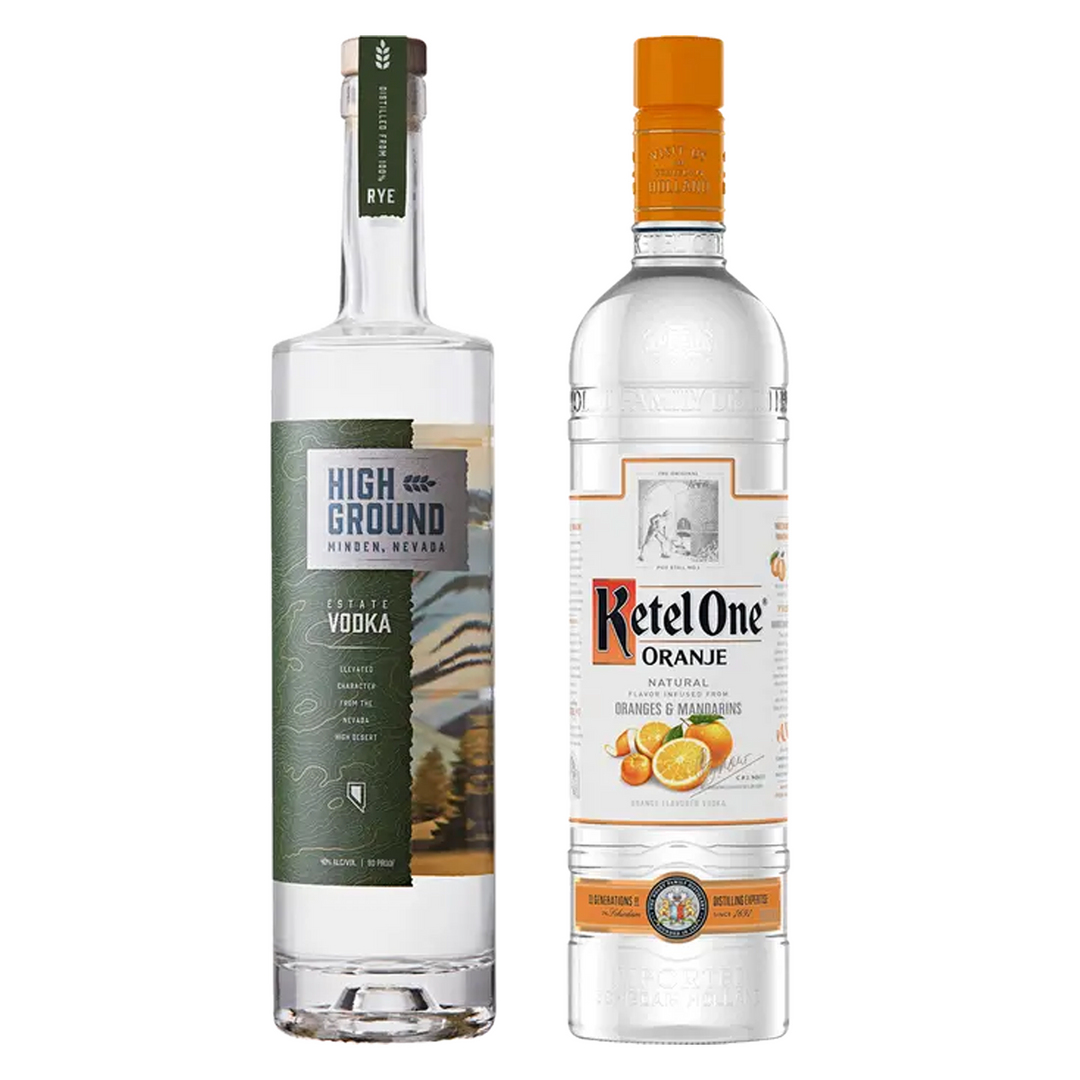 High Ground Vodka & Ketel One Orange Flavored Vodka Bundle