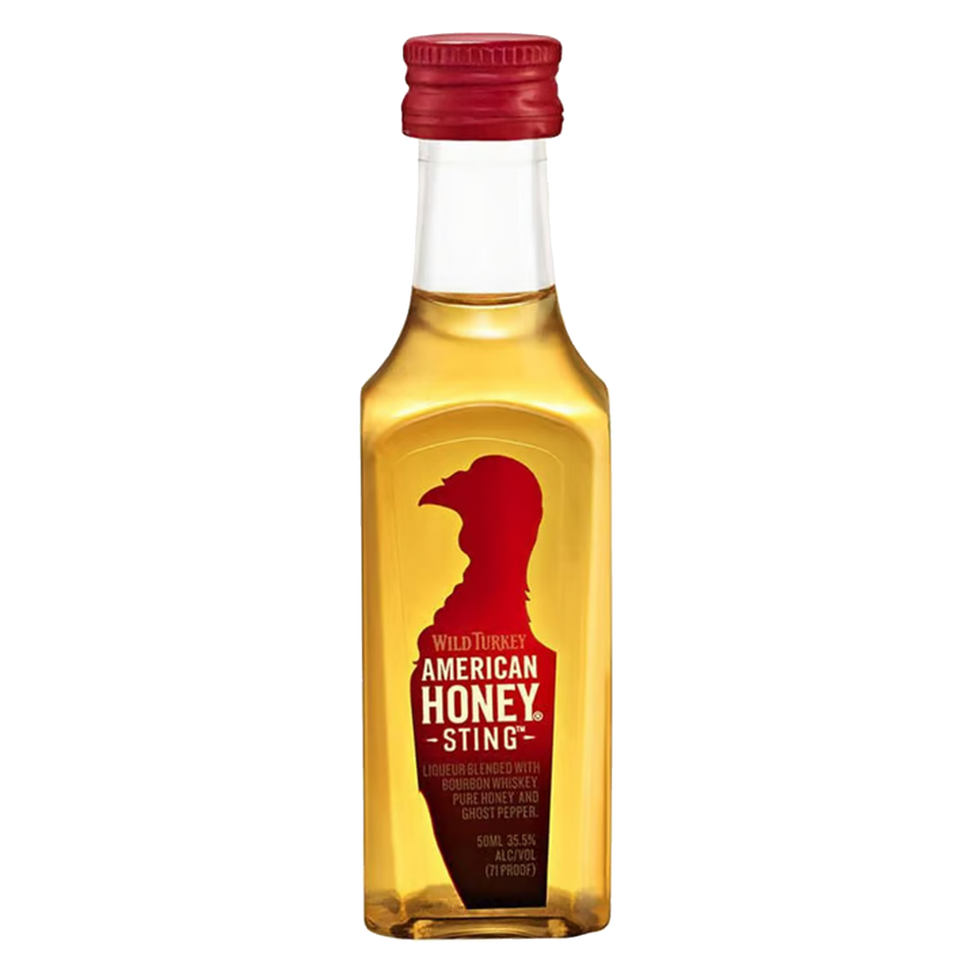 Wild Turkey Whiskey Liqueur With Ghost Peppers American Honey Sting 50 ml 12 Pack