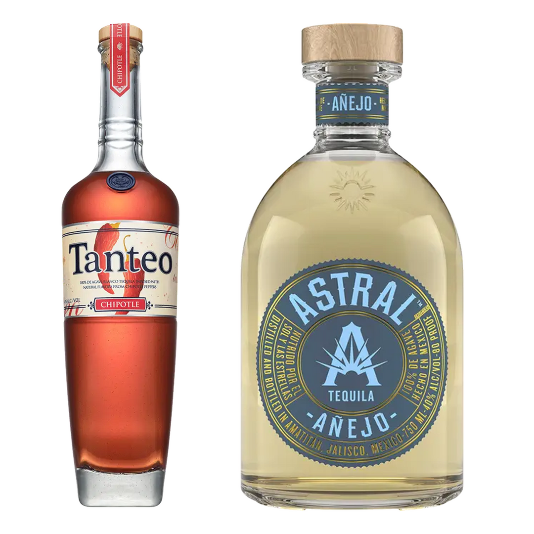 Tanteo Tequila Blanco Chipotle & Astral Tequila Anejo Bundle