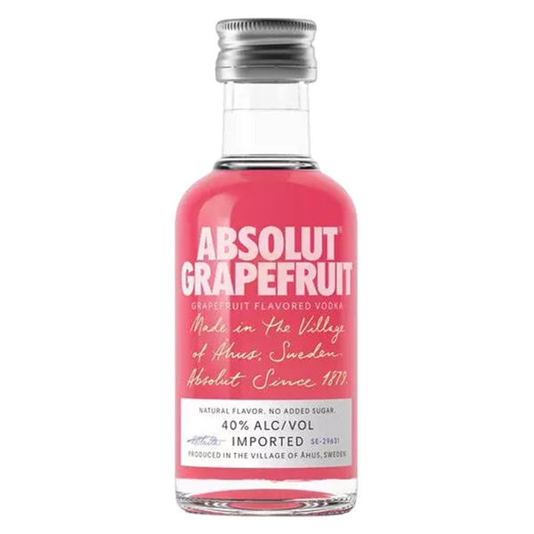 Absolut Grapefruit Flavored Vodka 50ml 12 Pack – BottleBuzz