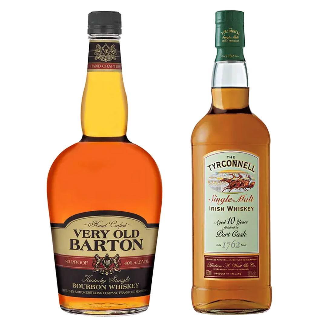 Very Old Barton Straight Bourbon & The Tyrconnell Single Malt Irish Whiskey Port Cask Finish 10 Yr Bundle