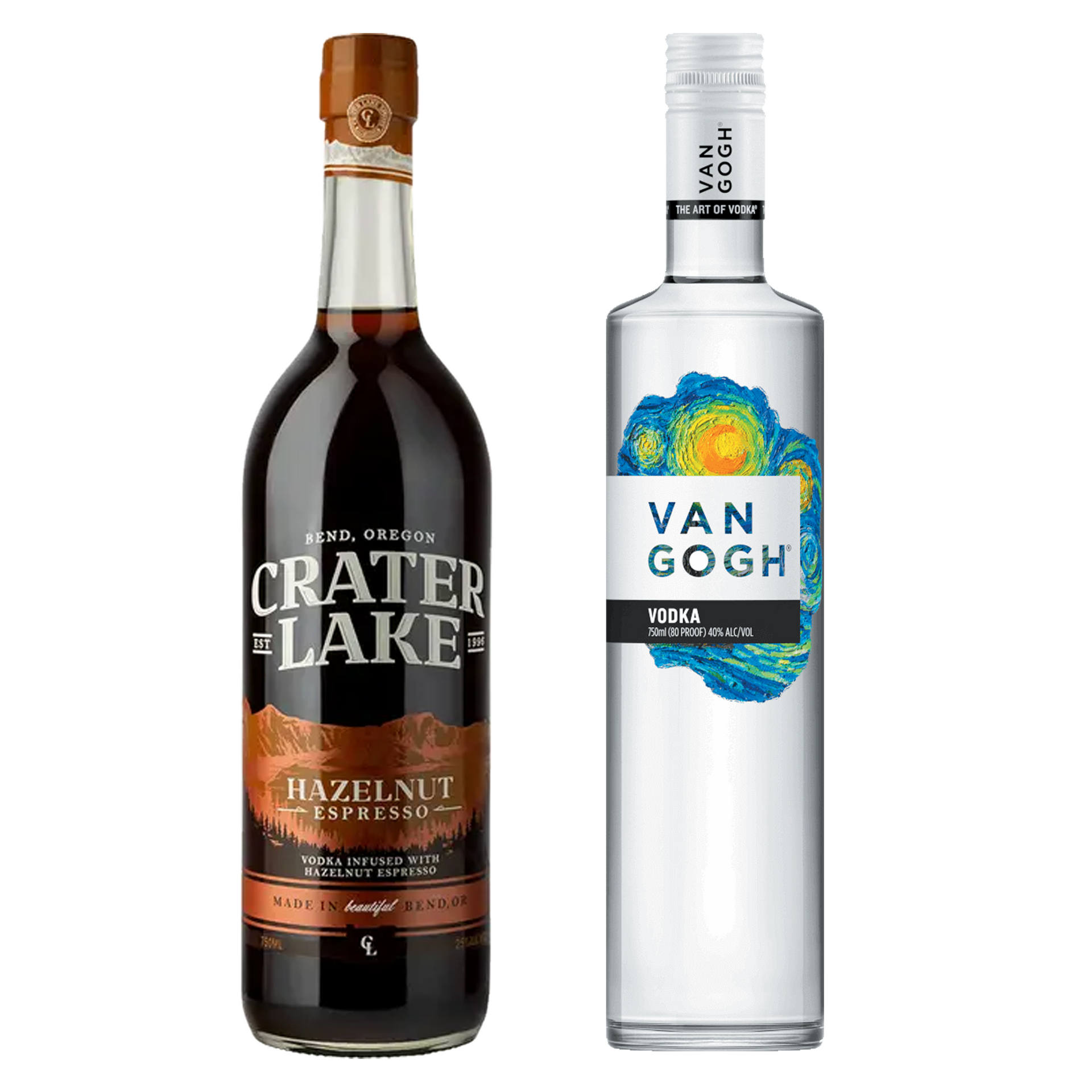 Crater Lake Hazelnut Espresso Vodka & Van Gogh Vodka Bundle
