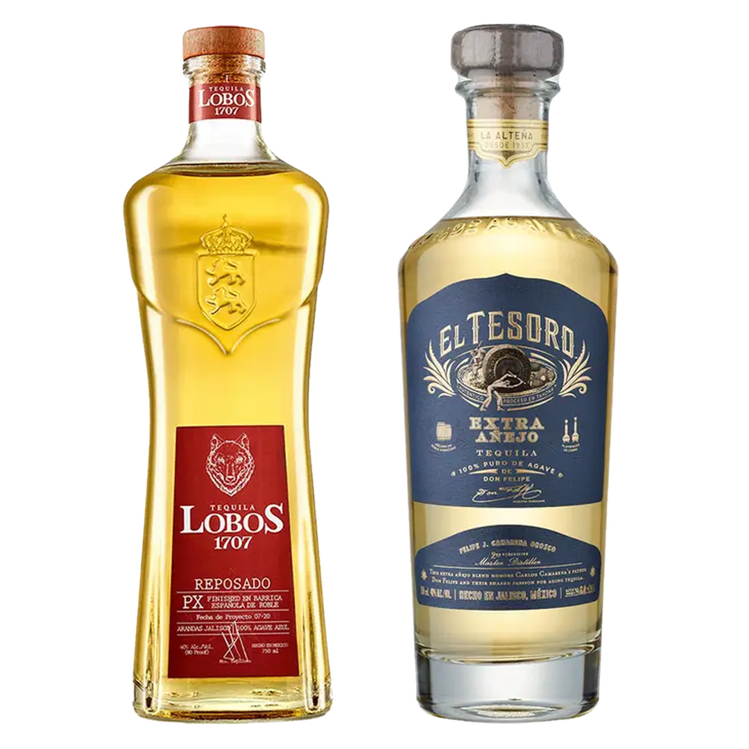 Lobos 1707 Tequila Reposado & El Tesoro Tequila Extra Anejo Bundle