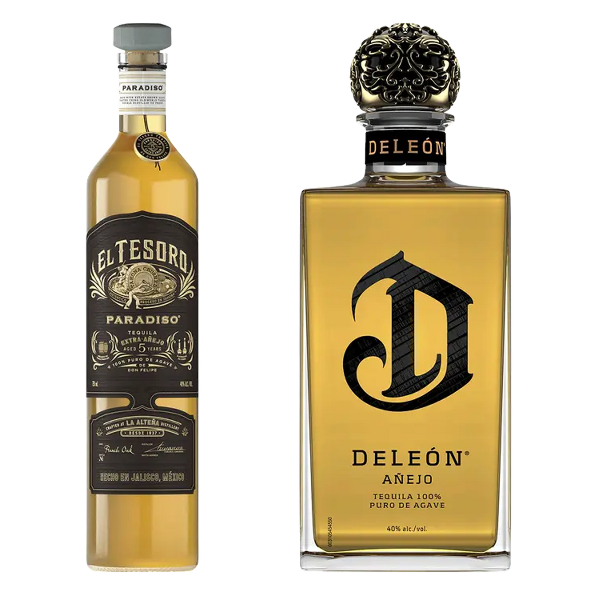 El Tesoro Tequila Extra Anejo Paradiso 5 Year& Deleon Tequila