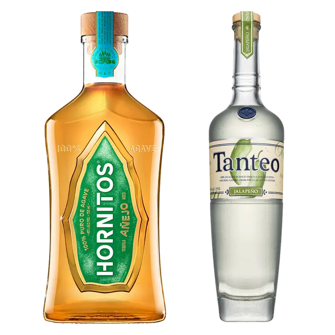 Hornitos Tequila Anejo & Tanteo Tequila Blanco Jalapeno Bundle