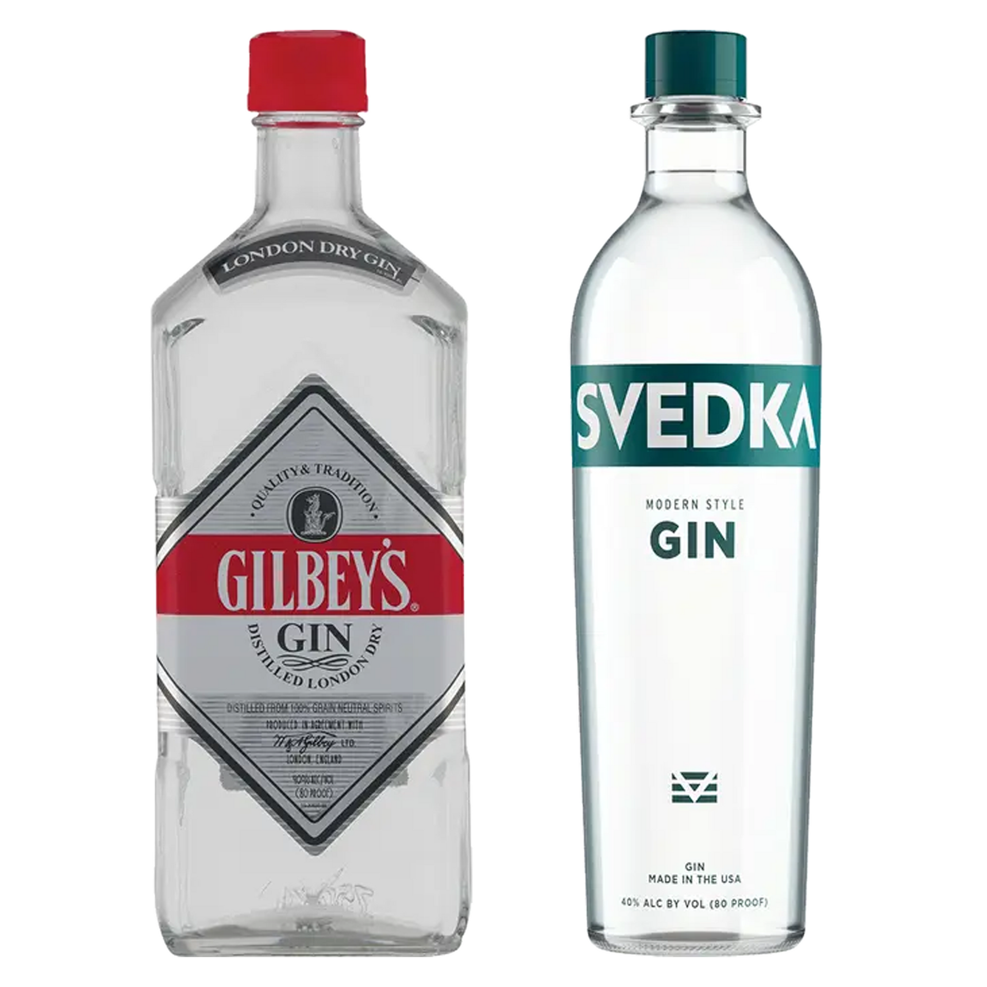 Gilbey's London Dry Gin & Svedka Dry Gin Bundle – BottleBuzz