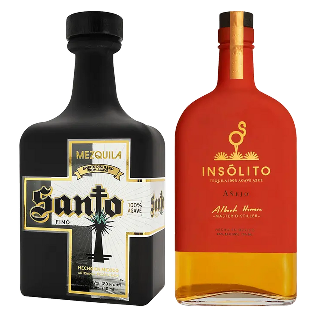 Santo Mezcal Mezquila Fino & Insolito Tequila Anejo Bundle