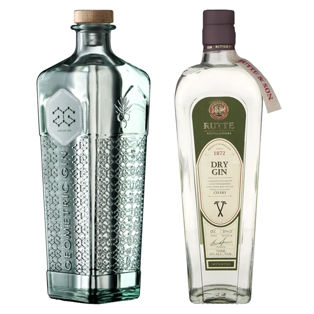 Geometric Cape Dry Gin & Rutte Celery Flavored Gin Bundle