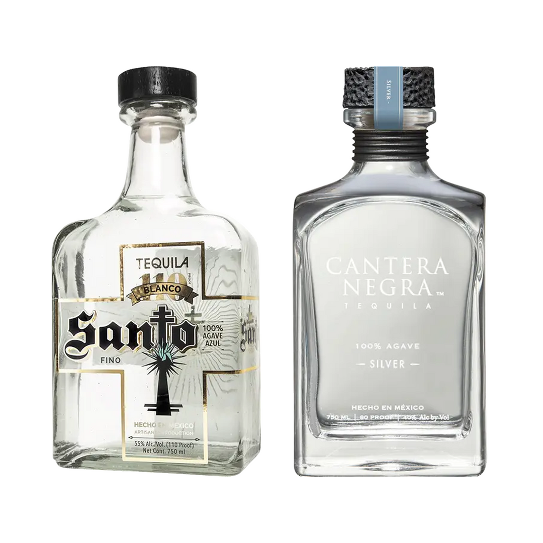 Santo Tequila Blanco Fino & Cantera Negra Tequila Silver Bundle