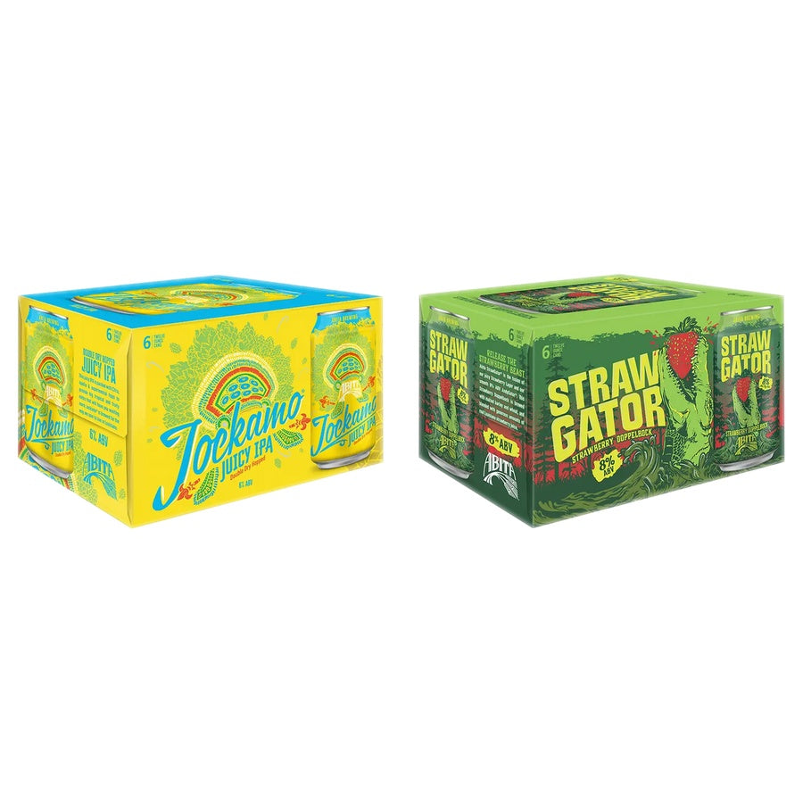 Abita Jockamo Juicy IPA Can 24 Pack and Abita Strawgator Can 24 Pack