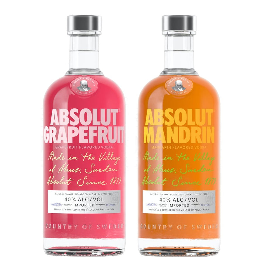 Absolut Grapefruit Vodka and Absolut Mandrin Vodka