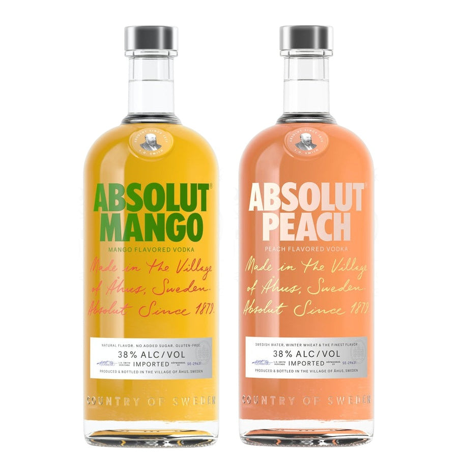 Absolut Mango Vodka and Absolut Peach Vodka