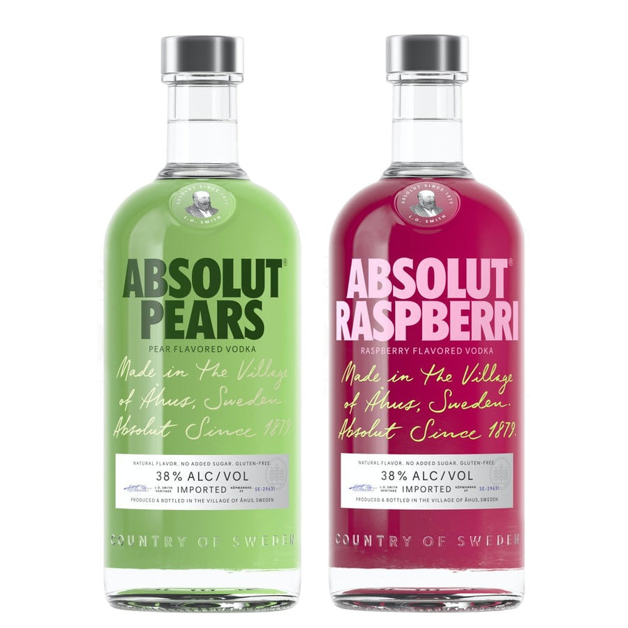 Absolut Pears Vodka and Absolut Raspberri Vodka