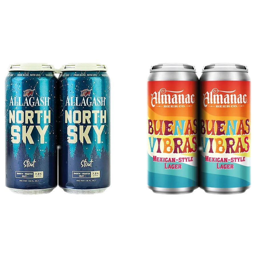 Allagash North Sky 24 Pack and Almanac Beunas Vibras Lg Can 24 Pack