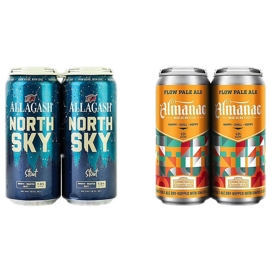 Allagash North Sky 24 Pack and Almanac Flow West Coast Pale Can 24 Pack