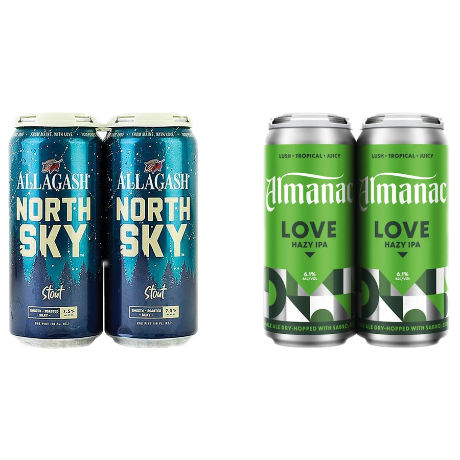 Allagash North Sky 24 Pack and Almanac Love IPA Can 24 Pack
