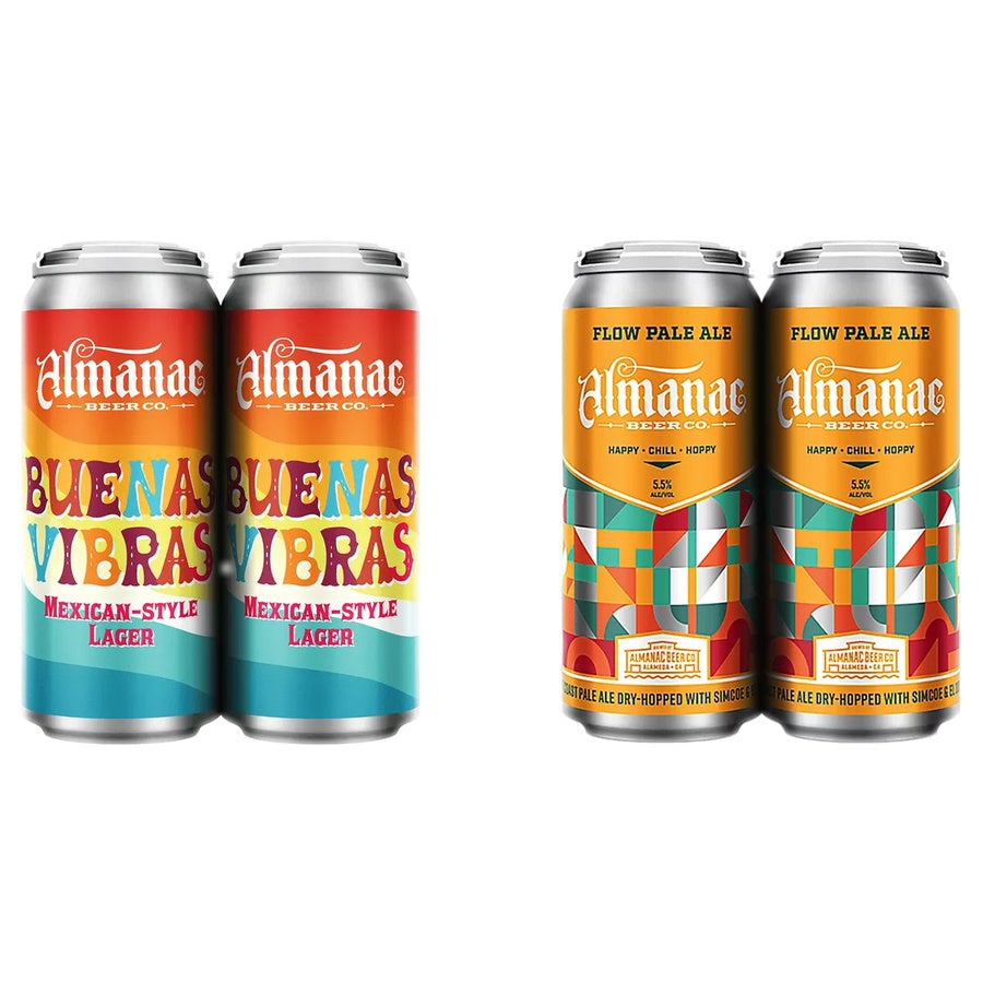 Almanac Beunas Vibras Lg Can 24 Pack and Almanac Flow West Coast Pale Can 24 Pack