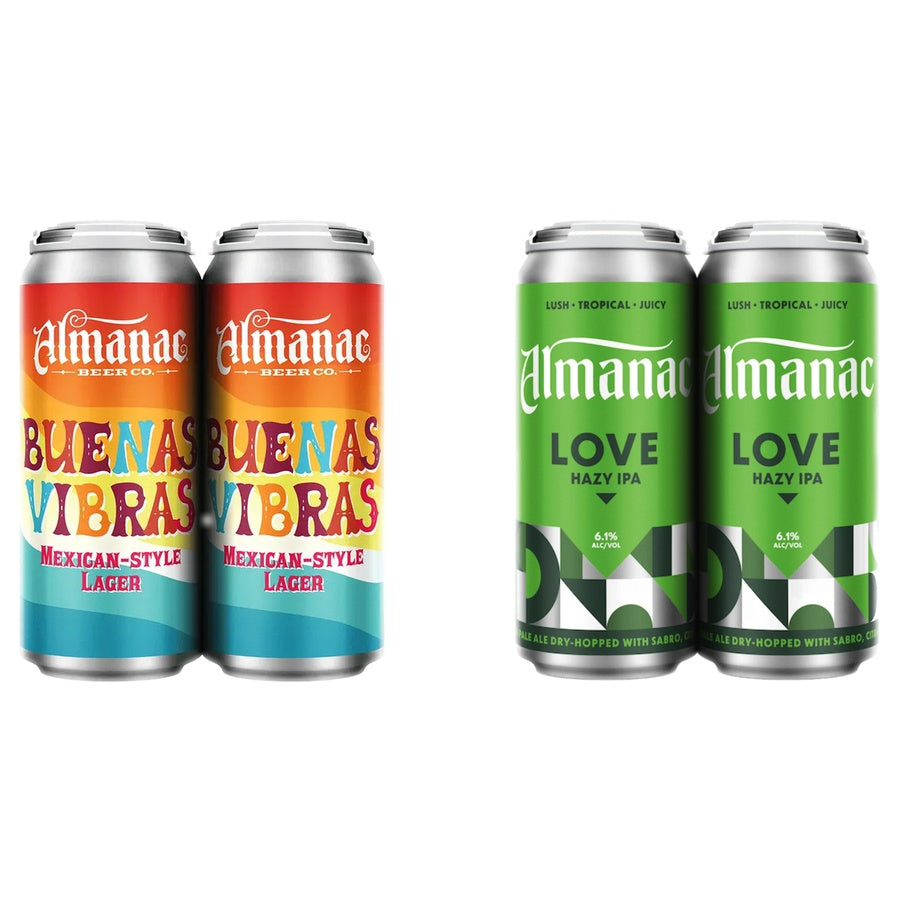 Almanac Beunas Vibras Lg Can 24 Pack and Almanac Love IPA Can 24 Pack
