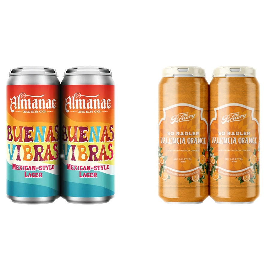 Almanac Beunas Vibras Lg Can 24 Pack and Bruery So Radler Valencia Orange 24 Pack