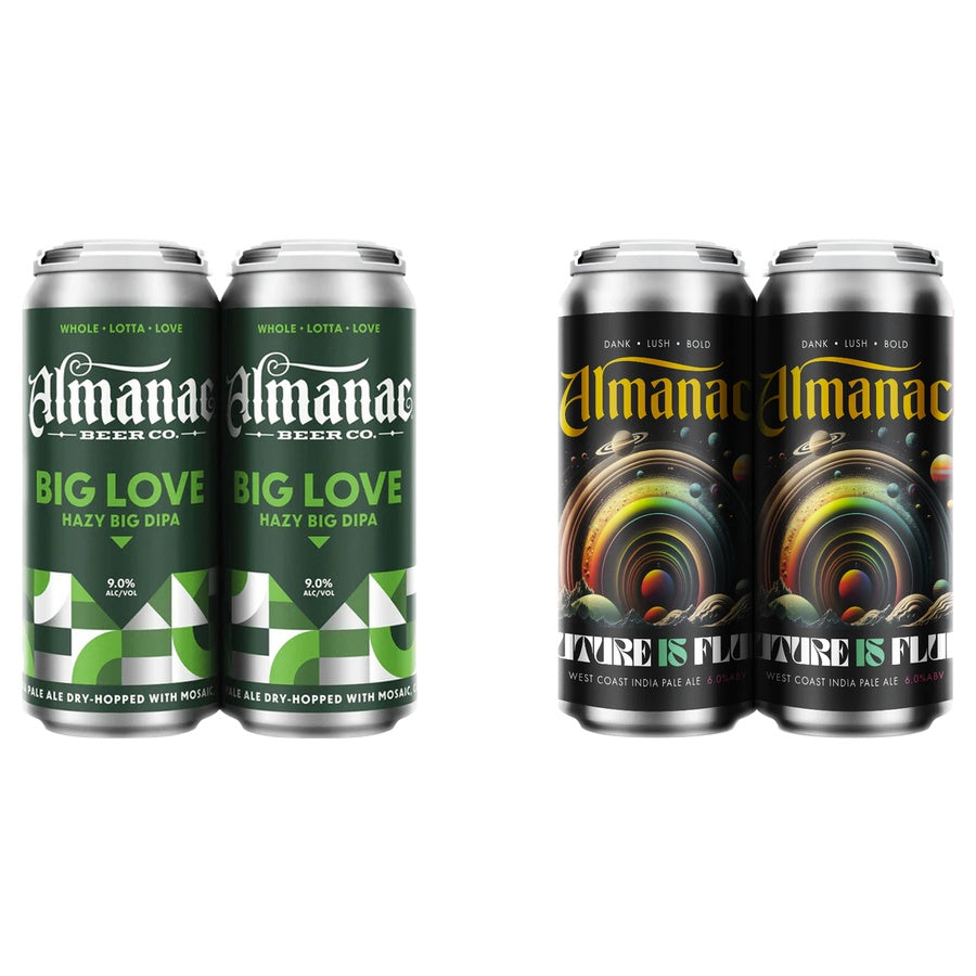 Almanac Big Love Hazy Double IPA Can 24 Pack and Almanac Future Is Fluid Can 24 Pack